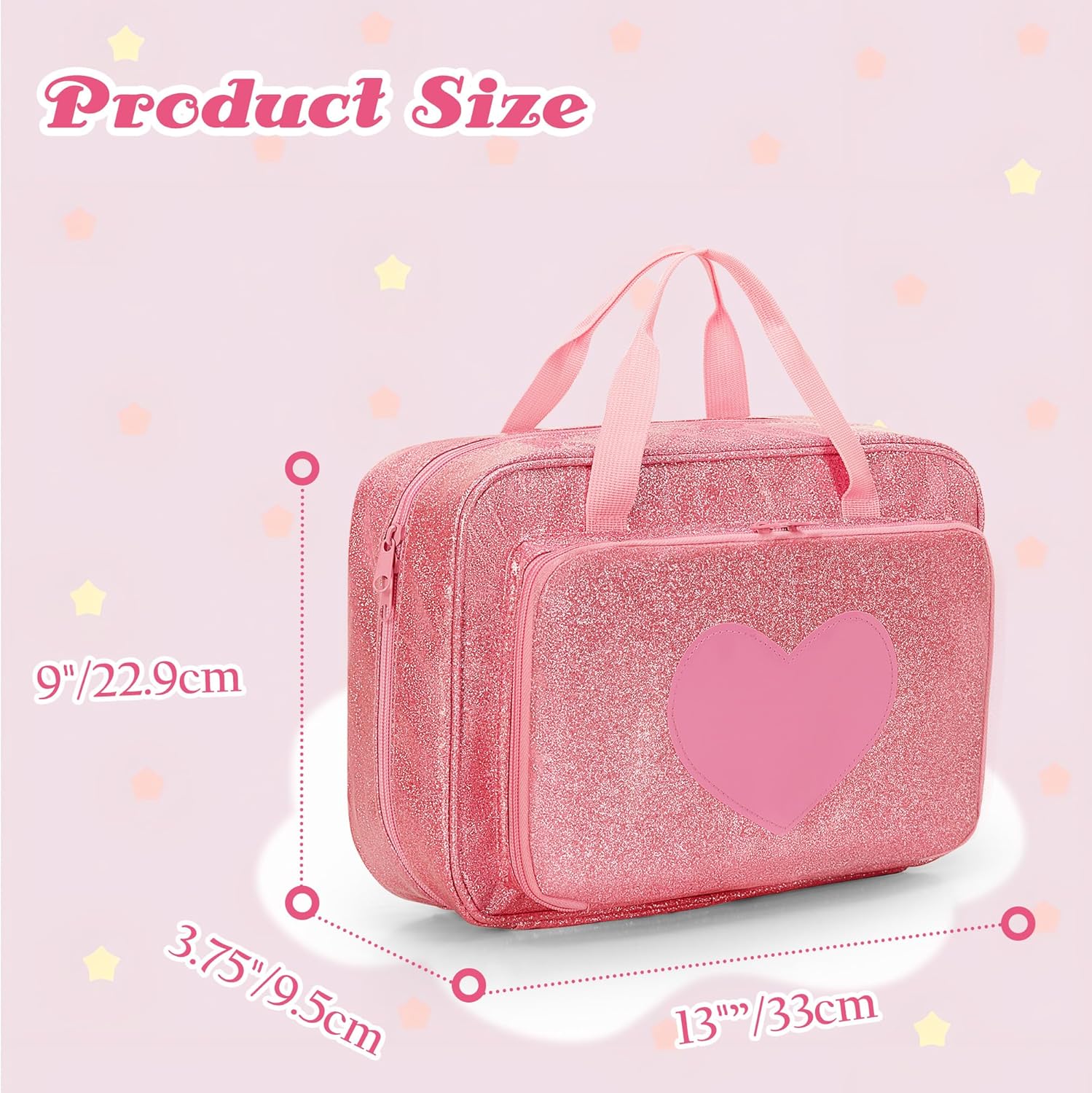 LoDrid Doll Carrying Case Compatible with Barbie Dolls 12-Inch, Storage Organizer with Handle Holds up to 6 Dolls, Multiple Pockets for Accessories, Pink, Bag Only