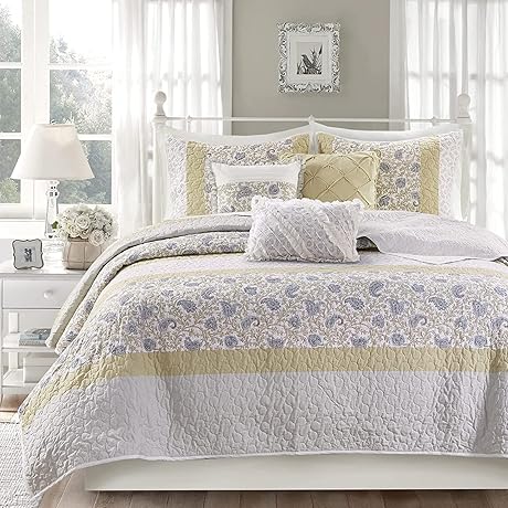 Ansley 100% Cotton Quilt Set: A Floral Fantasy for Your Bedroom