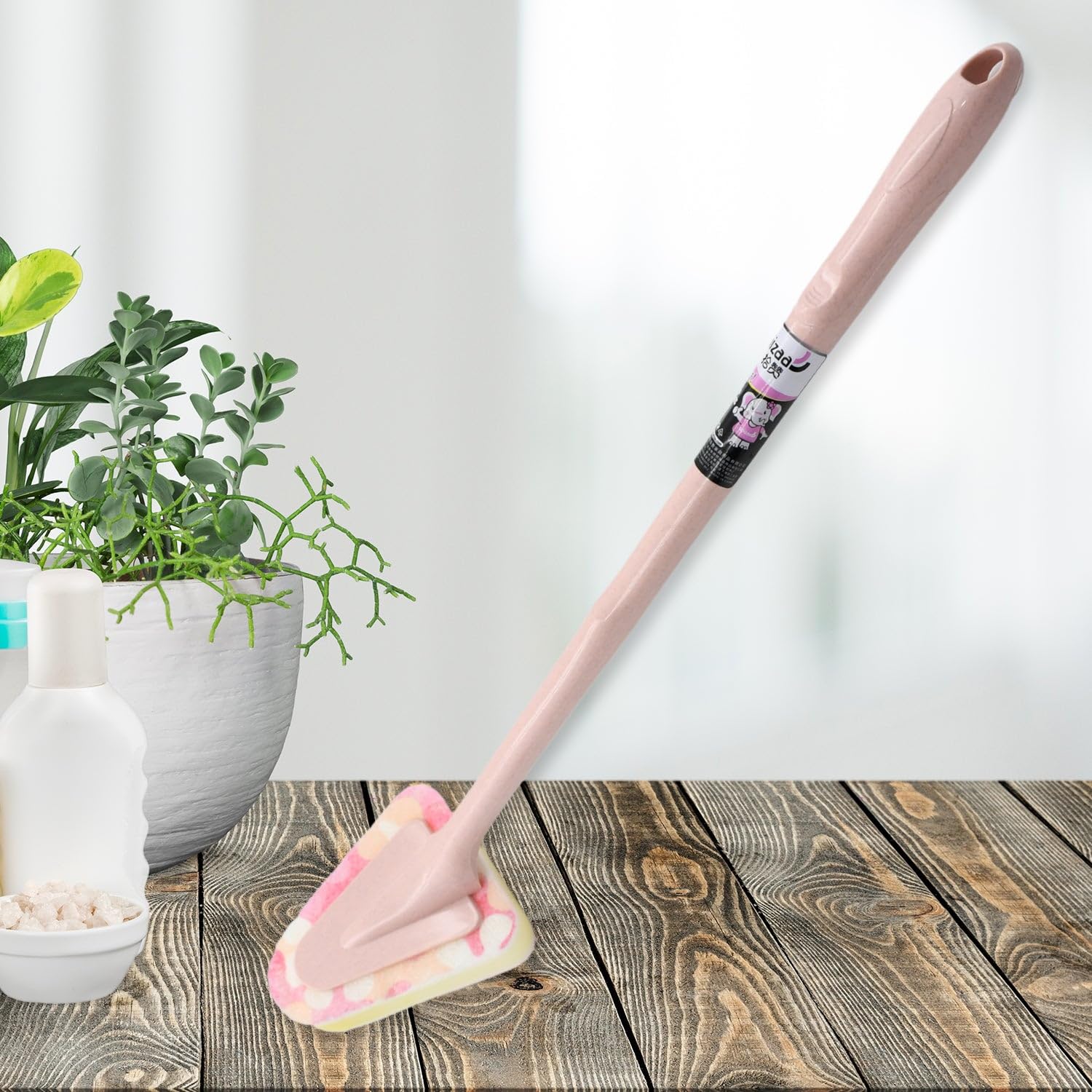 Auventura Cleaning Supplies Kitchen Handle Universal Triangular Sponge Multifunctional Bathroom Brush Long Handle Kitchen, Dining & BAR 3