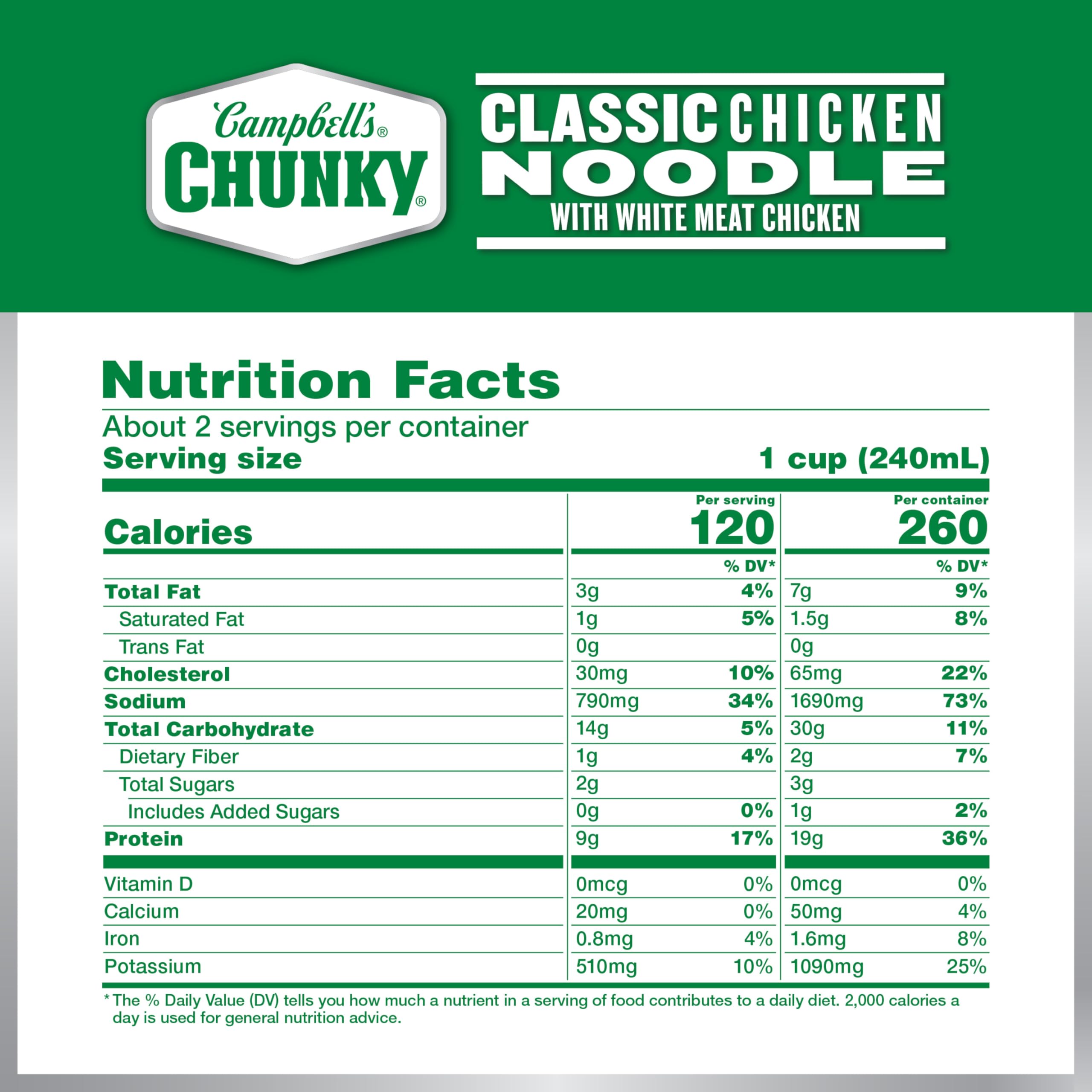 Campbell’s Chunky Soup, Classic Chicken Noodle Soup – Kelce Legend Edition, 18.6 oz Can
