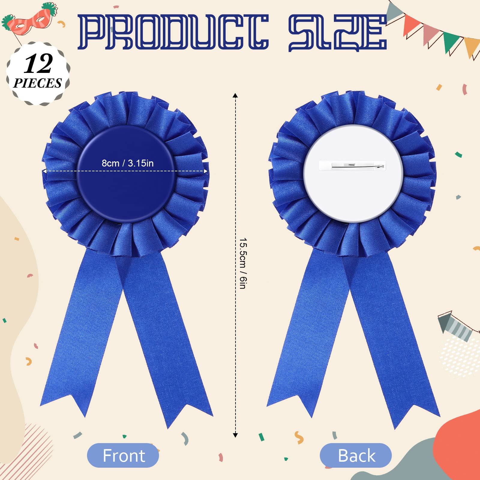 Contest Entry Ribbon Snapklik.com : 12 Pieces Blank Award Ribbon Prize 1st Place Rosette ...