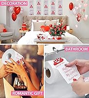 Vista 5 de Printed TP Happy First Anniversary My Love! I Love You - Broma de papel higiénico impreso, divertido regalo novedoso, primer aniversario para novio