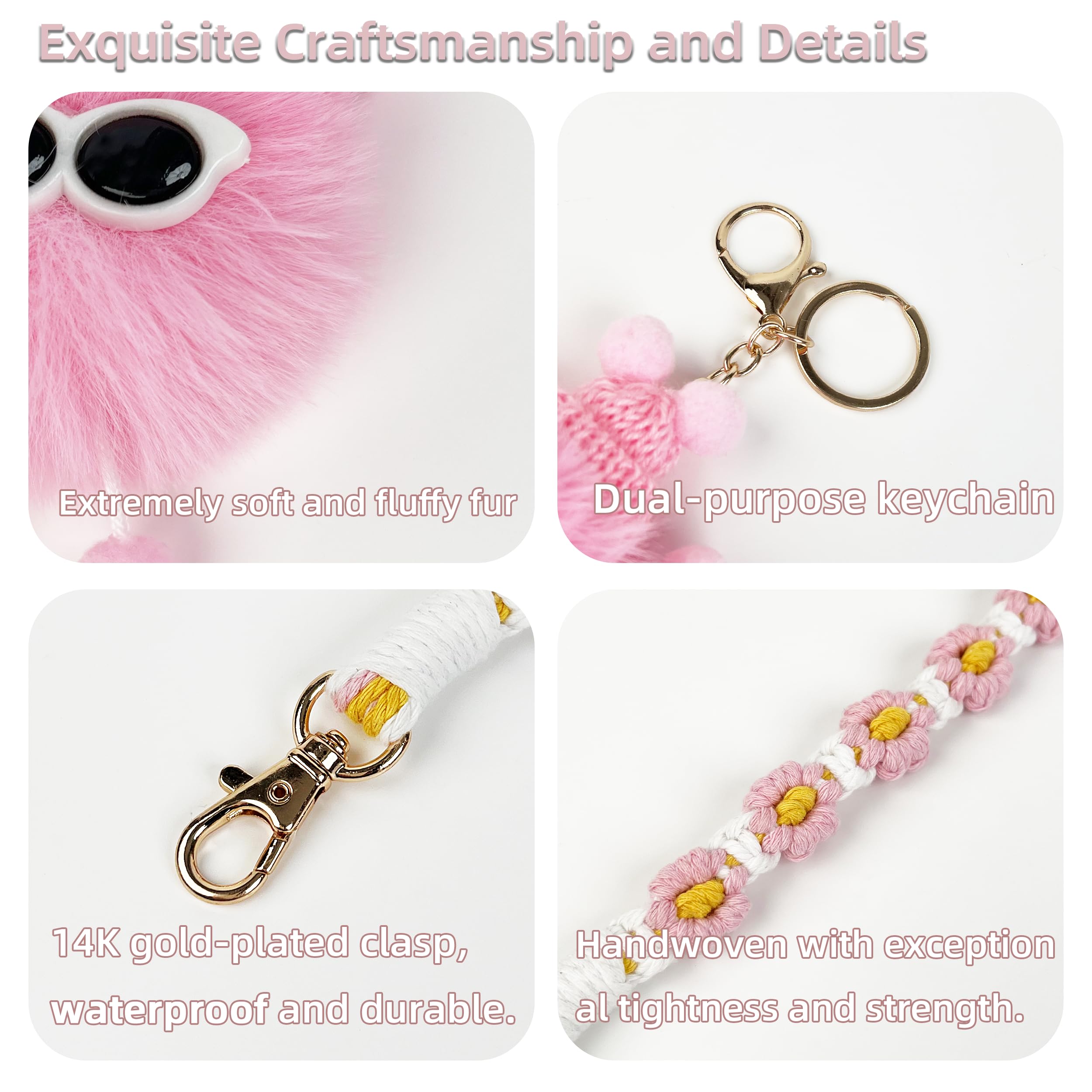 Silicone Boot Set for Owala Water Bottle 24 oz, Includes Water Bottle Handle Strap & Cartoon Charm, Perfect Owala Accessories, Fits Owala Tumbler, Owala Free Sip, for Pink owala (Pink)