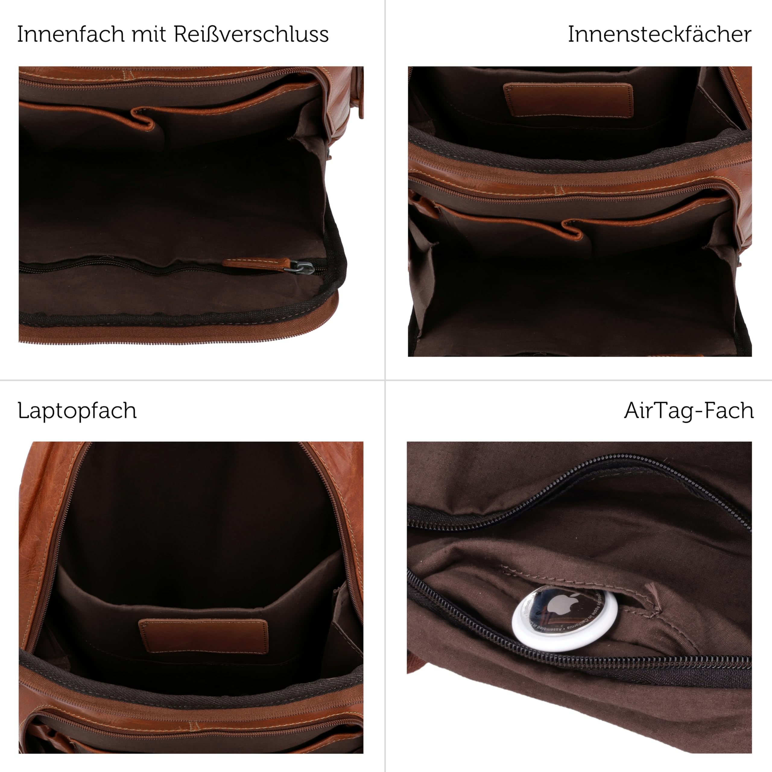 Gusti Leder „Niki“ Rucksack – Echtleder Laptoprucksack Vintage