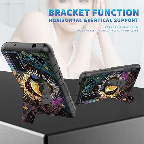 Miniatura 359 de AT&T Calypso 2 (U319AA) Funda con protector de pantalla de vidrio templado resistente con función atril integrado para debut de críquet, ciervo