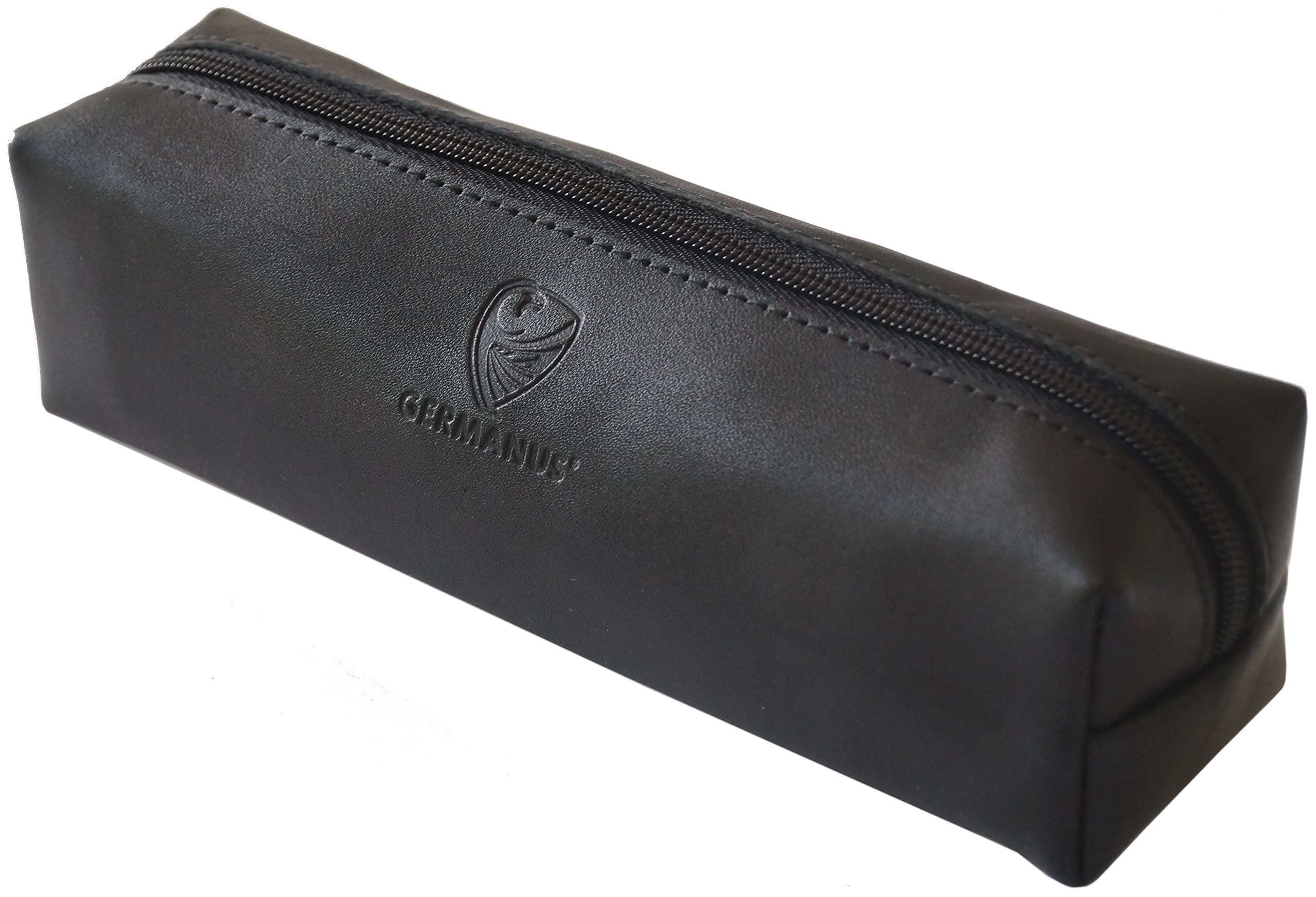 GERMANUSLeather Pencil Case Made in EU (Black)