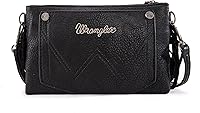 Vista 4 de Wrangler Bolso Cruzado Pequeño para Mujeres Bolso de Muñeca con Flecos Bolso Occidental