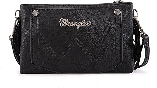Miniatura 4 de Wrangler Bolso Cruzado Pequeño para Mujeres Bolso de Muñeca con Flecos Bolso Occidental