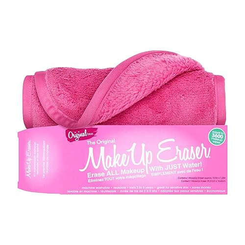 The Original MakeUp Eraser Retira todo el maquillaje con solo agua incluyendo rímel a prueba de agua delineador base lápiz labial y más color rosa