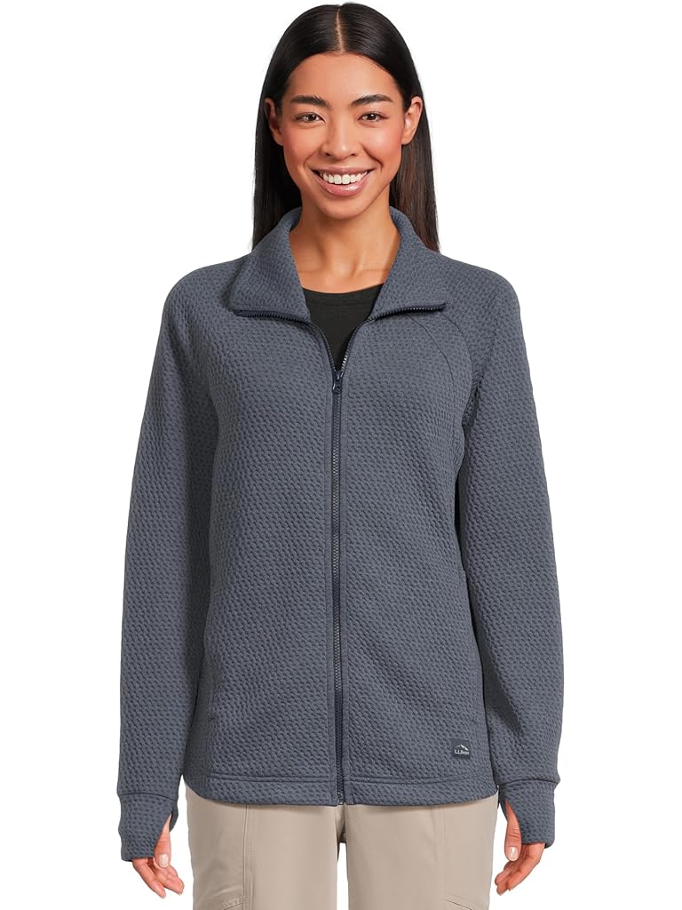 Navy L.L.Bean Ridgeknit Full-Zip Jacket