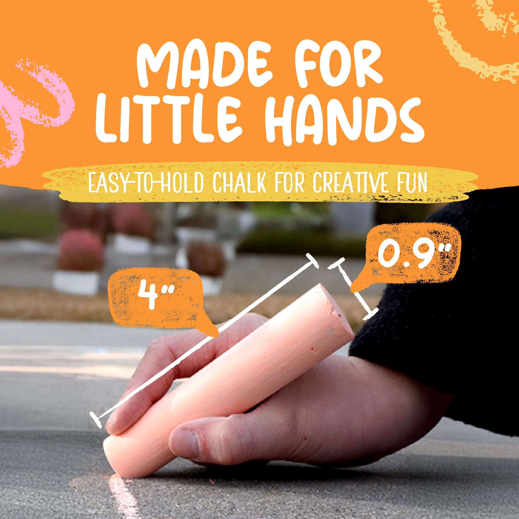 Amazon.com: Kid Made Modern Non Toxic Sidewalk Chalk Bucket (24