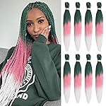 Beyond Beauty Braiding Hair pre stretched, Braids Synthetic Fiber Ombre Yaki Texture, Natural Easy Twist Braids Crochet Hair Hot Water Setting hair extensions