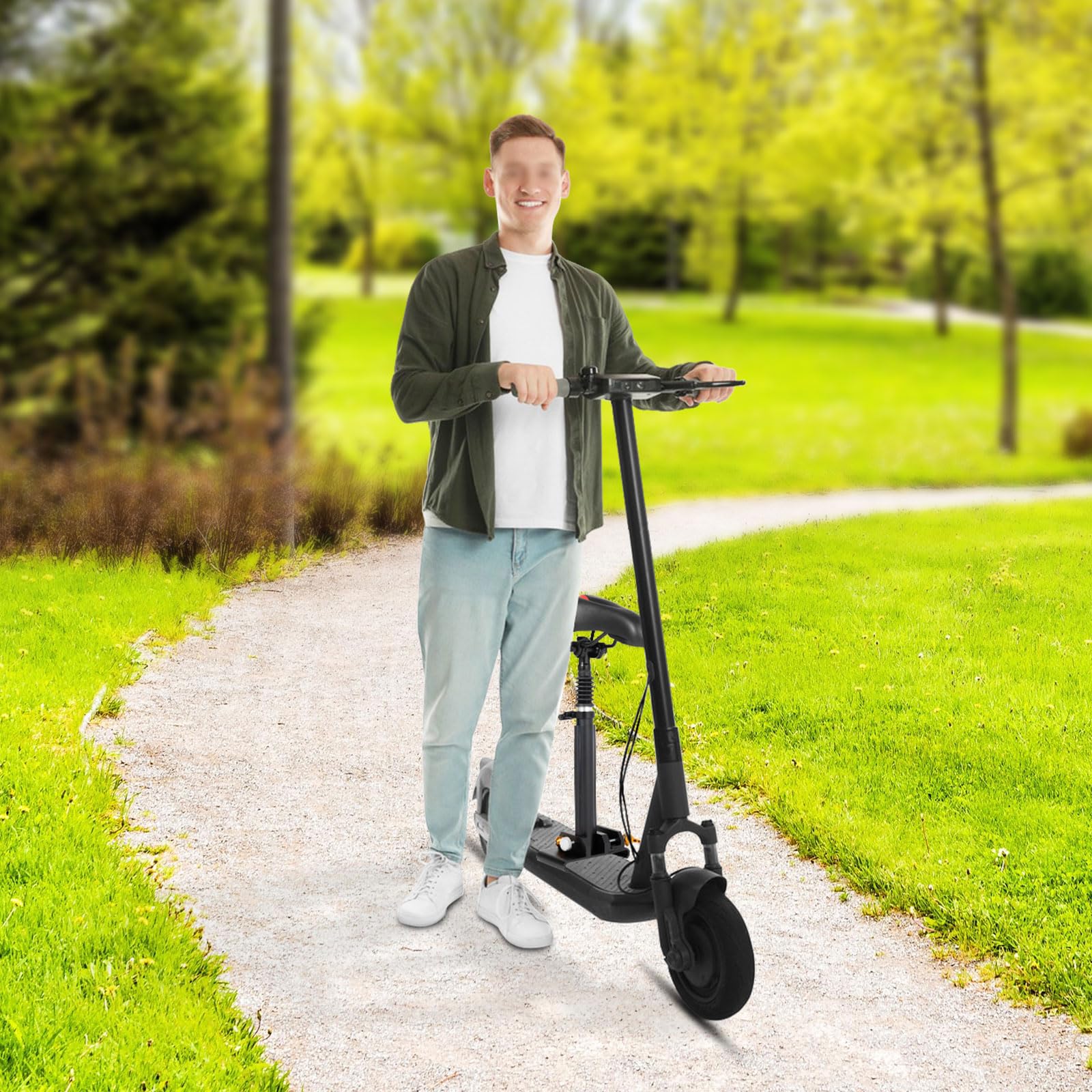 Siège de scooter électrique en polyuréthane - Accessoire pour scooter électrique - Hauteur réglable de 40 à 60 cm - Amortisseur - Doux et respirant - Chaise de rechange pour vélo électrique