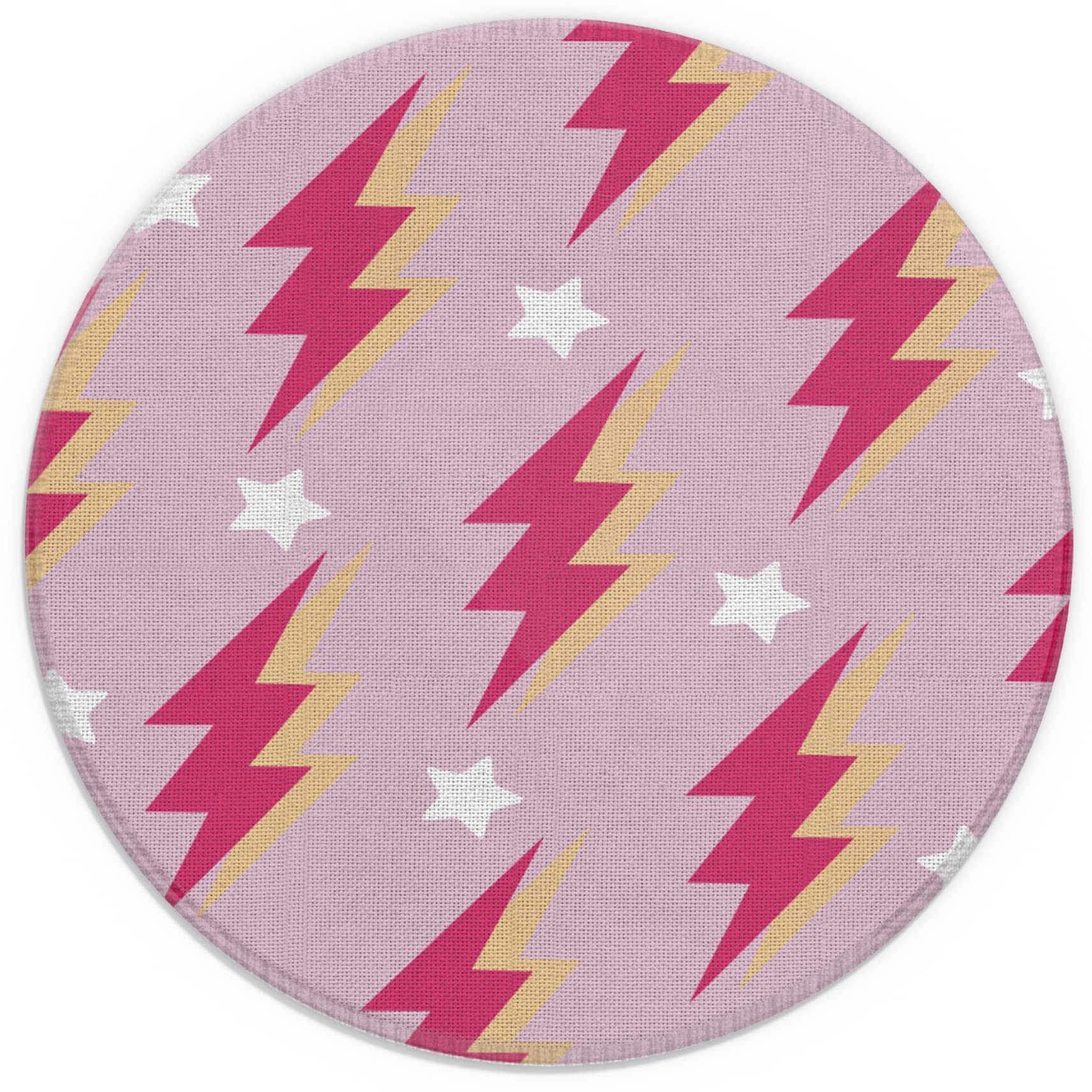 TNUWTrendy Boho Preppy Pink Lightning Stars Line Minimalist Pattern Mouse Pad 7.9x7.9 Inch,Non-Slip Rubber Base Mousepads for Dorm Office Home Desk Decor(066)
