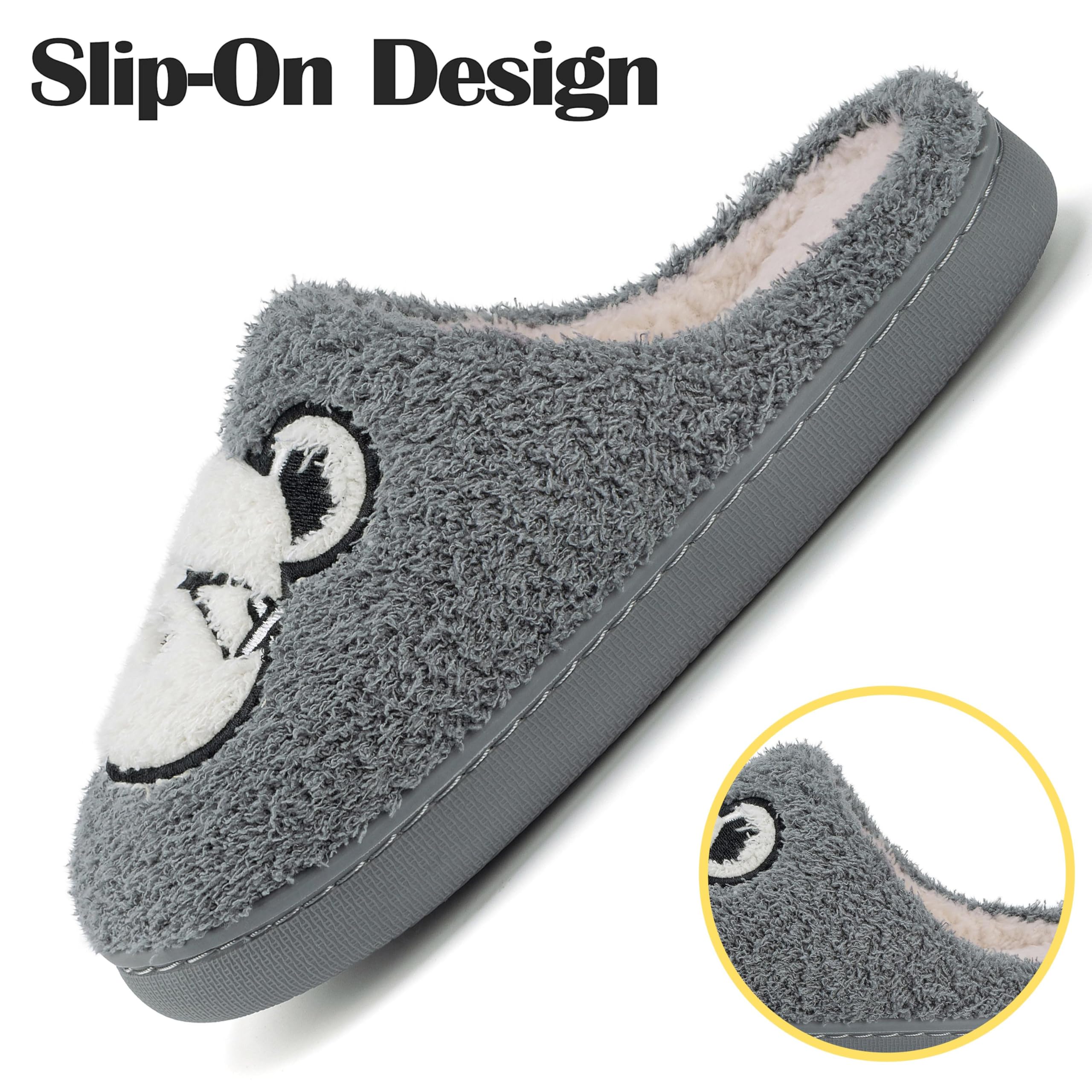 Mishansha Pantofole Donna Uomo Inverno Antiscivolo Caldo Comode Ciabatte da Casa Taglia 36-46 EU