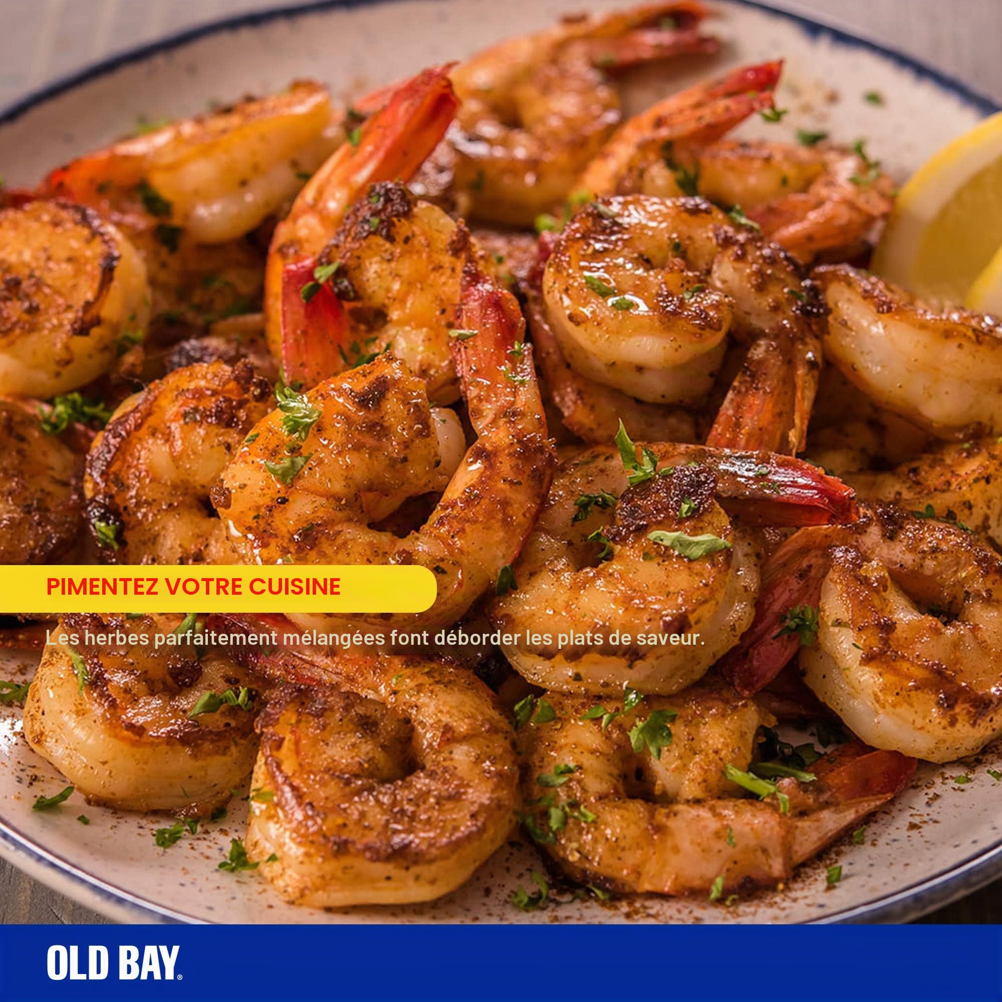 Old Bay Assaisonnement – Mélange d'épices pour crevettes et crabes – Mélange d'épices pour fruits de mer, viande et volaille – Taille traiteur, récipient de 680 g
