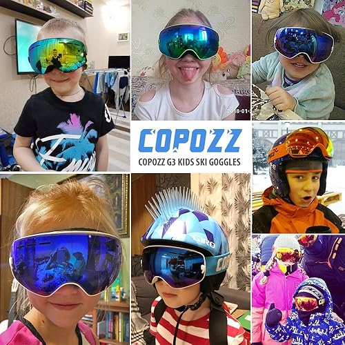 Miniatura 6 de COPOZZ Ski Goggles Kids, Youth Snowboard Goggles for Boys Girls Toddler Age 2-12,OTG UV400 Helmet Compatible Skiing Equipment