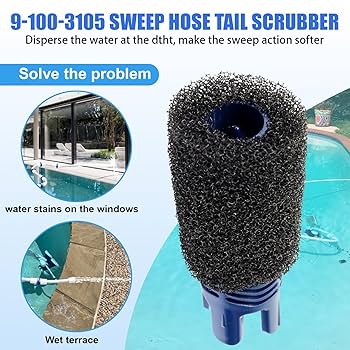 Impresa Products 10-Pack Polaris Tail Scrubber Replacement For Vac-Sweep Pool Cleaner Hose Tail - Fits 180, 280, 360, 380, 480, 3900 Sport - Tailsweep Foam