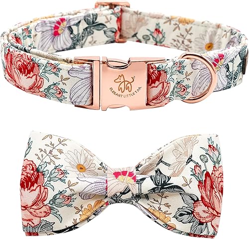 Miniatura 6 de Elegante collar para perro con moño, cómodo moño para perro, collar ajustable para perros y gatos pequeños, medianos y grandes