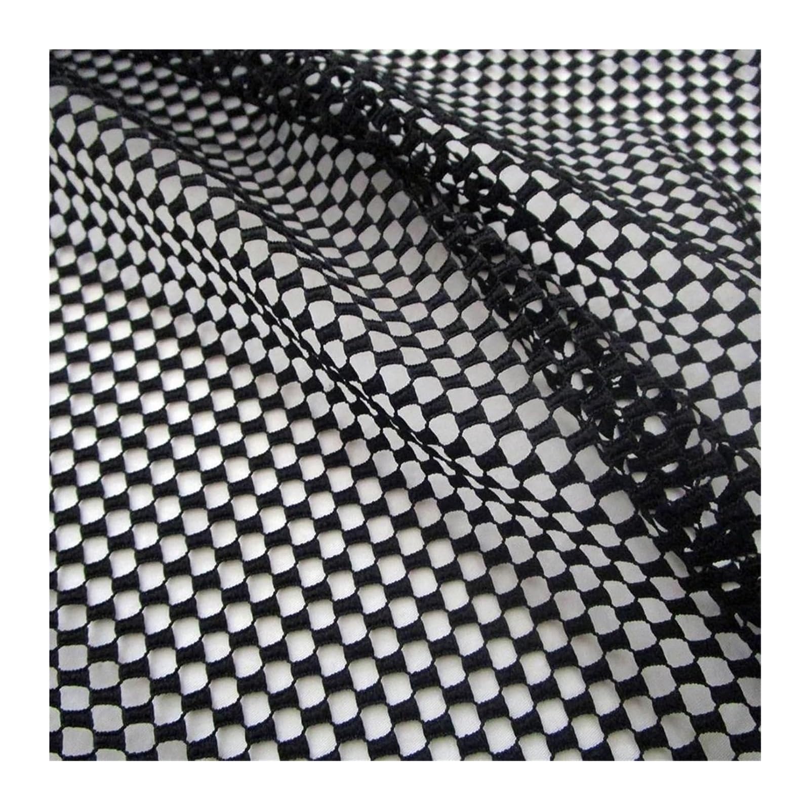Tejido de malla para costura, Tela de malla bordada inelástica poliéster, multicolor, 90 cm x 145, for falda vestir(White,90cmx145cm)