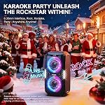 W-KING 270W PEAK Bluetooth Speaker Wireless Portable Loudest Party Boom Box Haut Parleur Bluetooth/Massive 125dB/12 Custom Bass, 2*6.5'' Woofers-Super Bass/IPX5/MIC>R in/USB/TF/AUX,Removable Battery