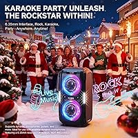 Vista 5 de W-KING 270W Peak Party Large Loudest Bluetooth Speaker Bigest Boom Box, Portable Speakers Wireless/12 Custom Deepest Bass/Massive 125dB 6.5''x2