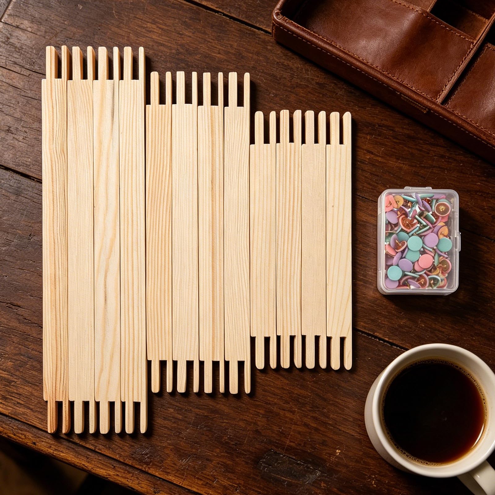OSOLADY 1 juego de bastidores para punto de cruz - Bastidores de madera para bordado con 100 tachuelas para lienzos de bordado y manualidades, 7.8/9.8/11.8 pulgadas