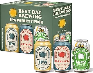 Best Day Brewing Non-Alcoholic IPA Variety 12pk Cans, 12 FZ