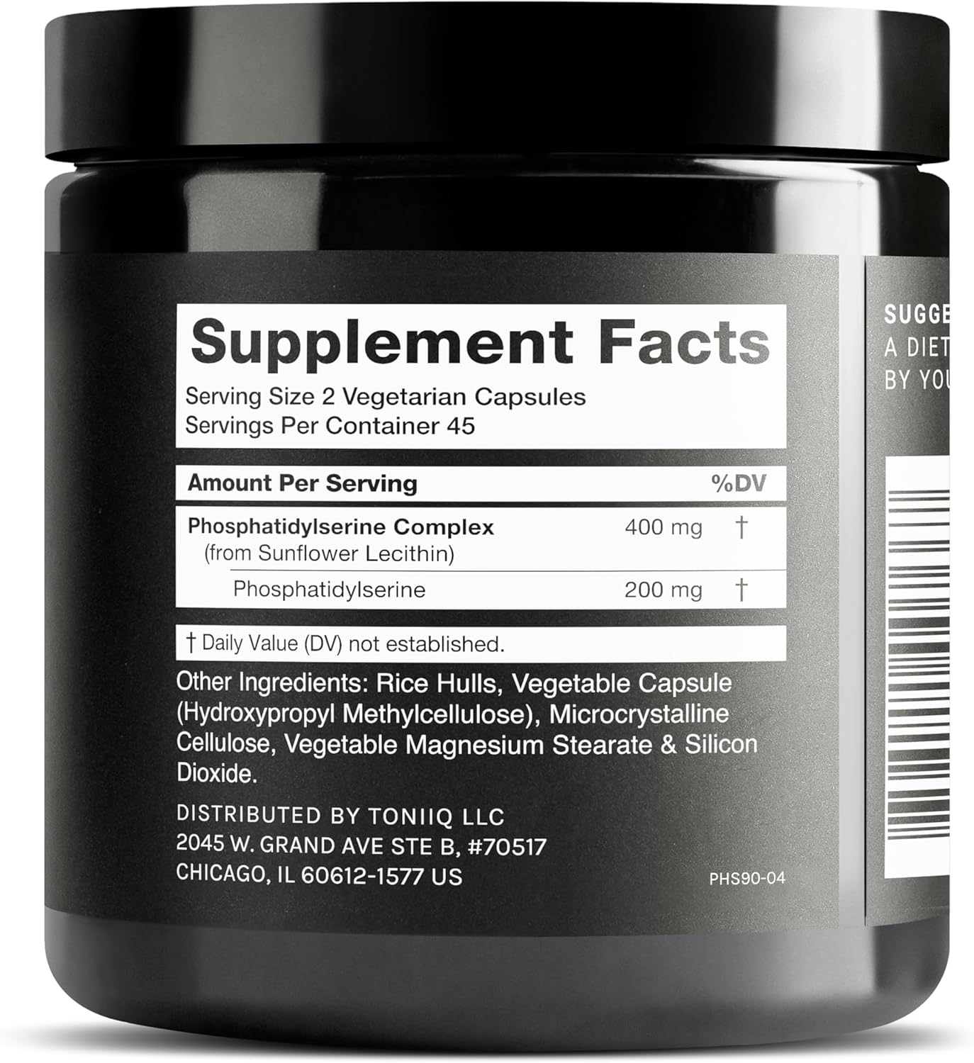 Toniiq Phosphatidylserine - 400mg Formula - World’s First 50% Purity - Highest Purity in The US - Soy Free Phosphatidylserine Supplement - 90 Veggie Capsules - Image 2