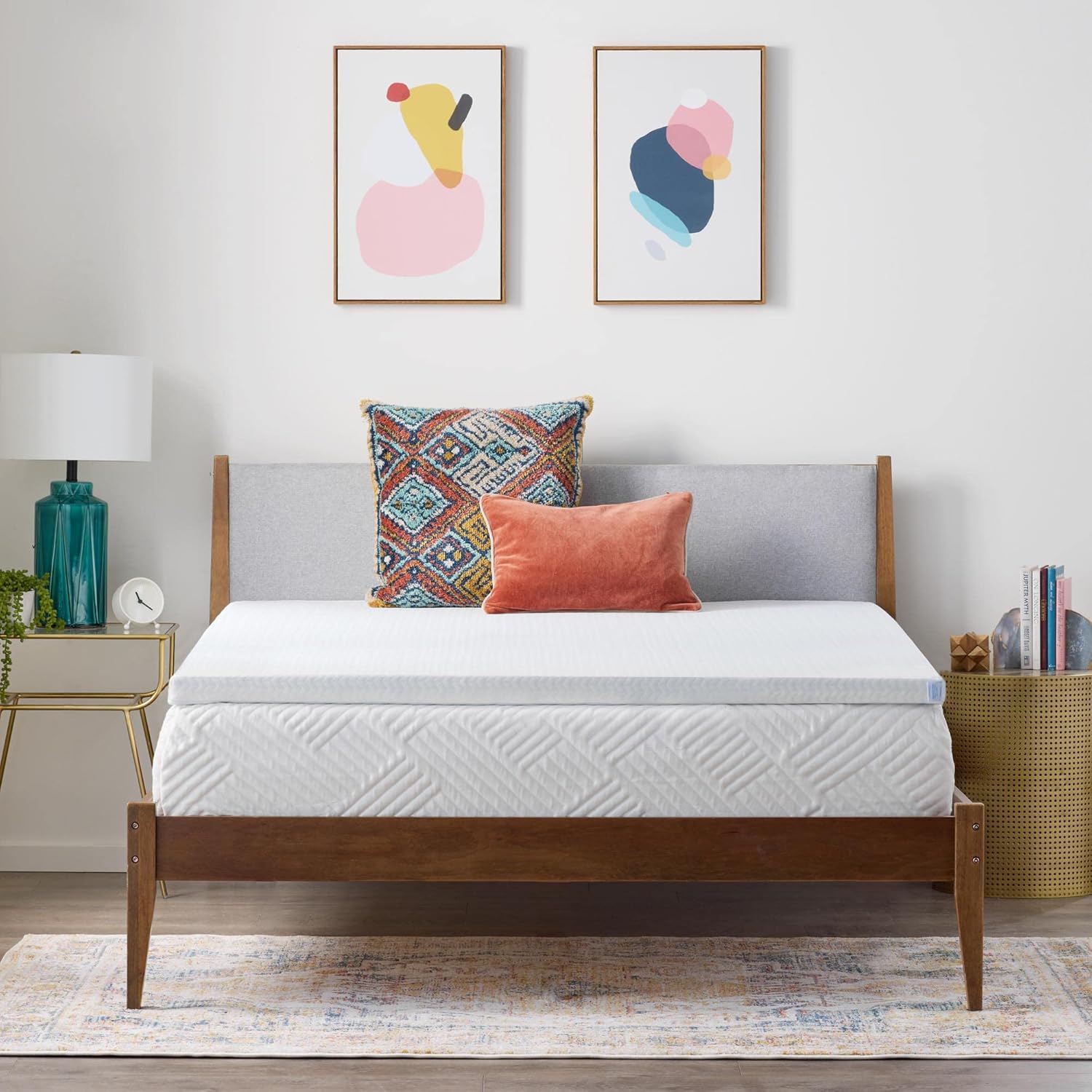 Linenspa 2 Inch Mattress Topper California King Gel Swirl