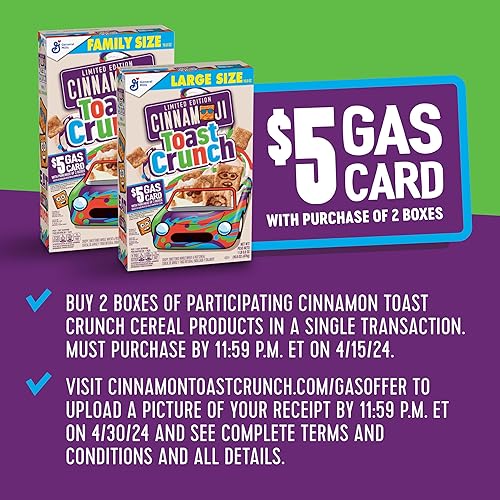 Miniatura 26 de Cinnamon Toast Crunch Cereal de desayuno, cereal crujiente de canela, 12 oz