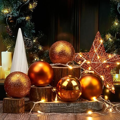 Miniatura 2 de Emopeak - Juego de 24 bolas ornamentales para árbol de navidad, inastillables, para decoración de árbol de navidad y más