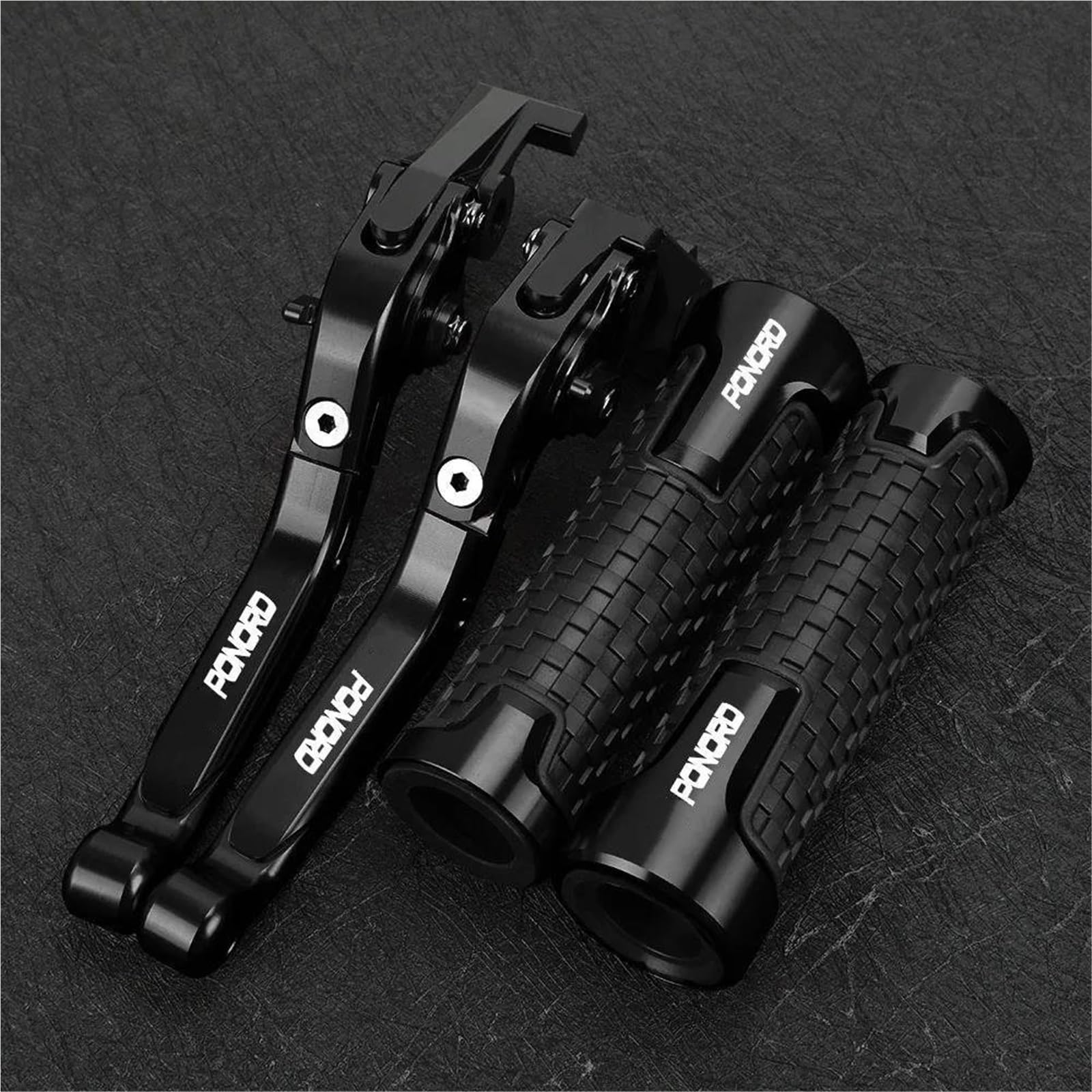 GQUIKGW Replace Control Handles Motorcycle Accessories Adjustable Pivot Brake Clutch Levers for Aprilia CAPONORD ETV1000 2002-2007(Black3)