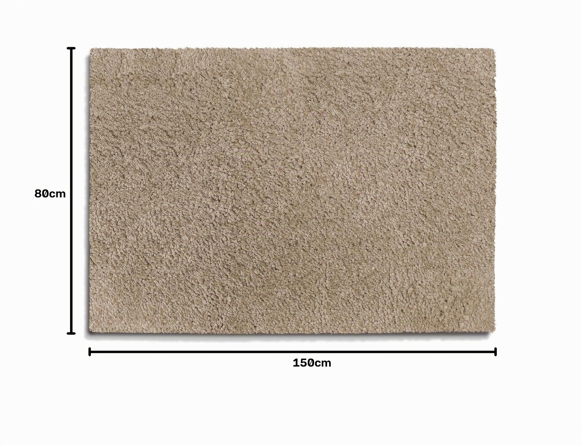 casa pura - Tappeto da Bagno a Pelo Lungo Sky Soft, Morbido, Effetto Shaggy, Antiscivolo, Lavabile, Privo di Sostanze nocive, 16 Colori in 6 Misure (80 x 150 cm, Beige)