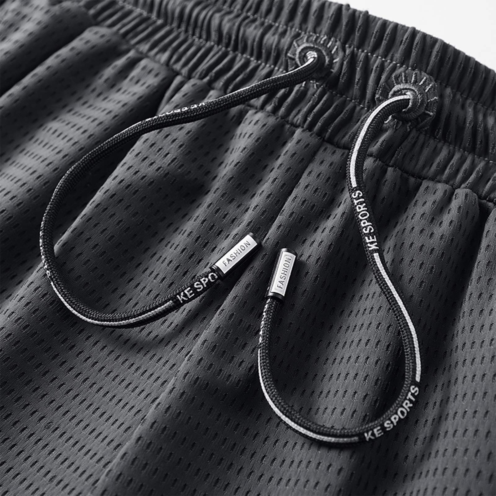 Pantaloncini sportivi casual da uomo con tasche con zip coulisse traspirante ad asciugatura rapida pantaloni corti