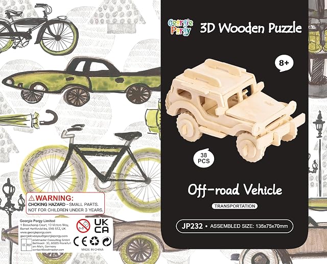 Foto 7 de 8 de Georgie Porgy Rompecabezas de Madera 3D Puzzle de Modelo Colección de de Animales Juguete de Construcción Kit…
