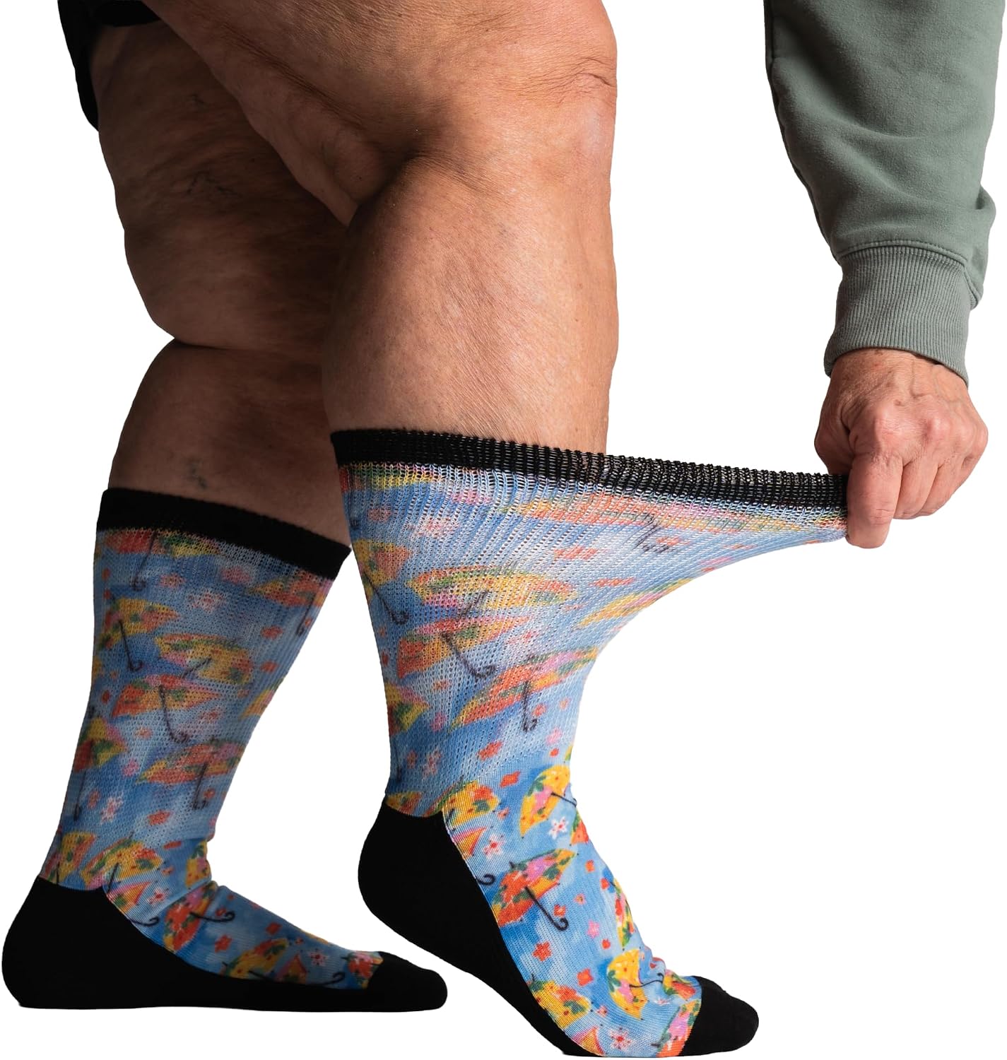 Viasox EasyStretch Diabetic Crew Socks for Men & Women, Non Binding Neuropathy Socks
