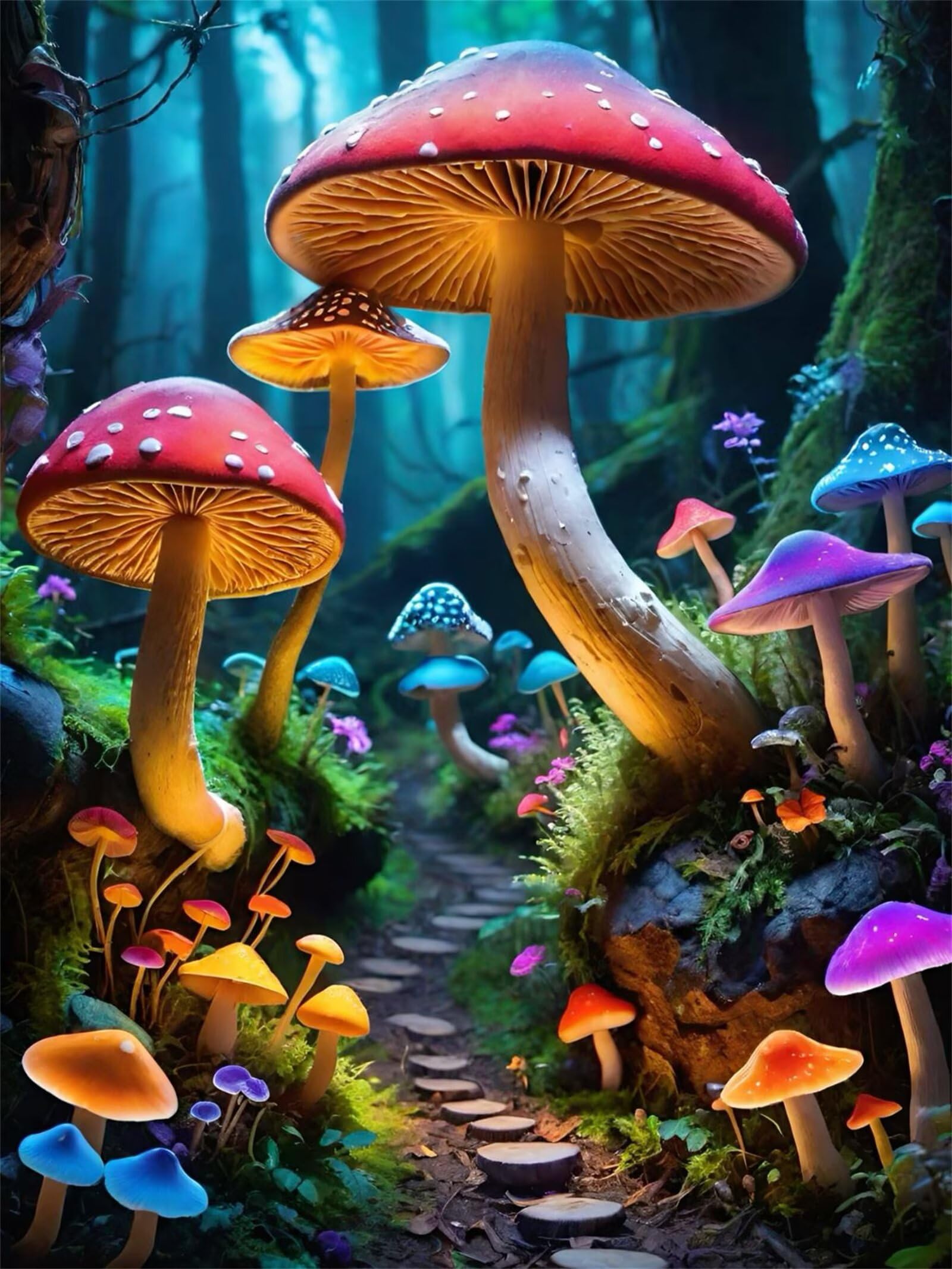 Puzzle 1000 Pieces Adultes Champignon Jungle 75 x 50 cm Puzzle Adulte Jeu éducatif défi Jouet Puzzle Impossible 1000 Pièces Puzzles