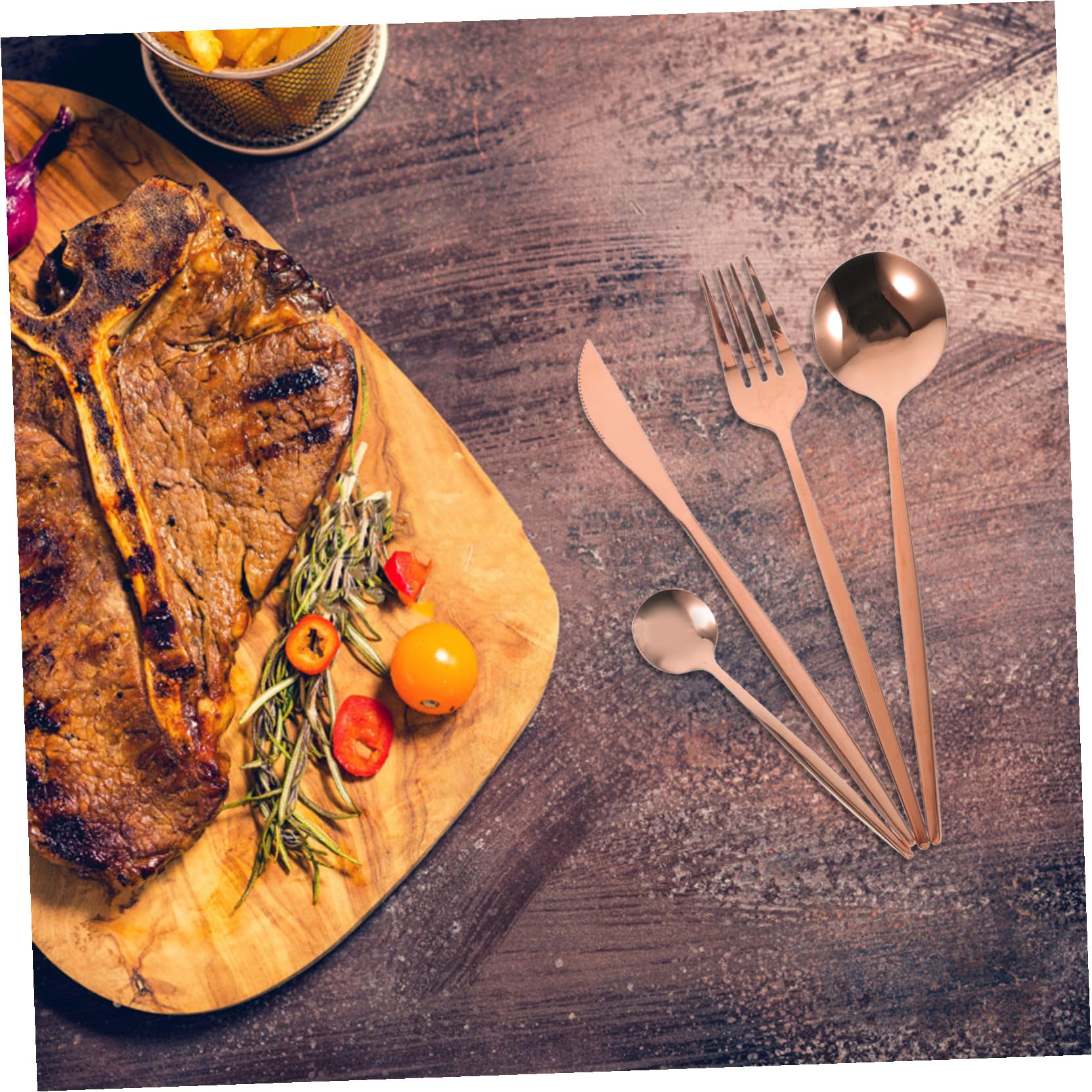 6 Stück Edelstahl Besteckset für Steaks und Dinnerpartys