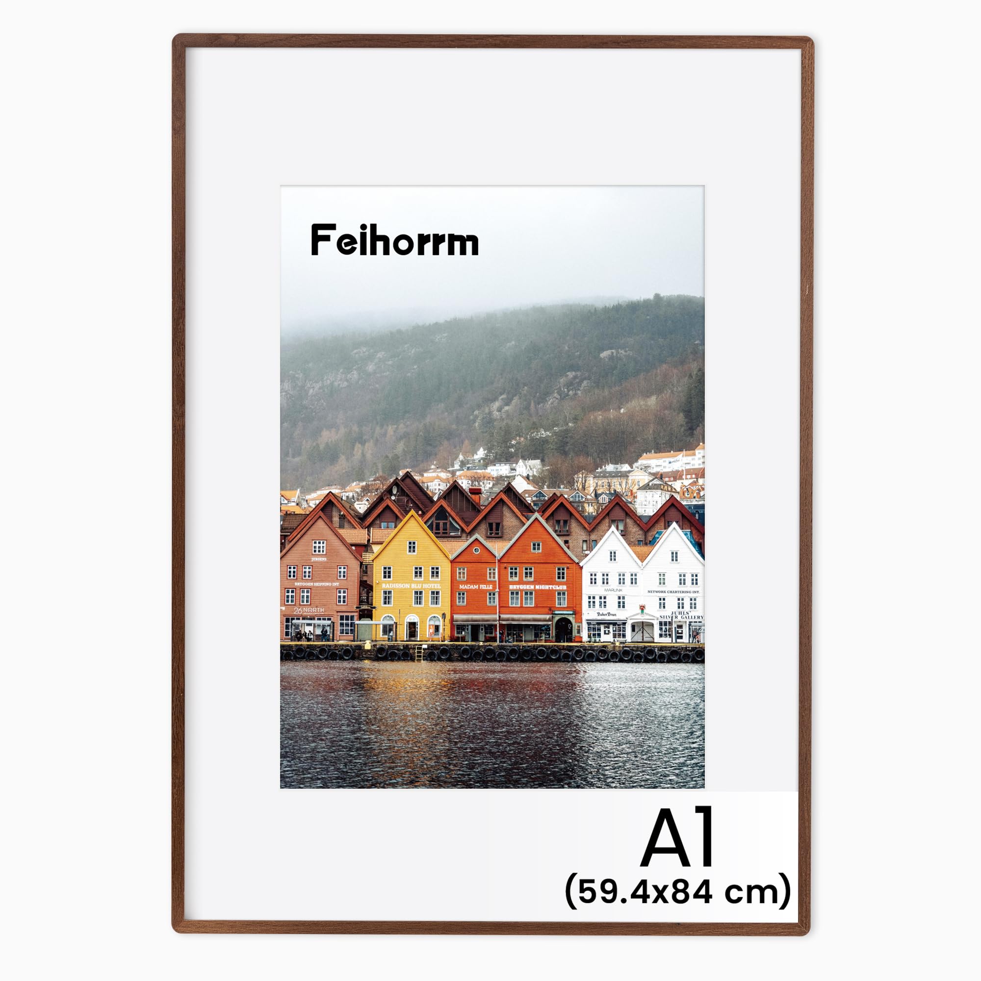 Feihorrm Bilderrahmen, Massivholz Fotorahmen