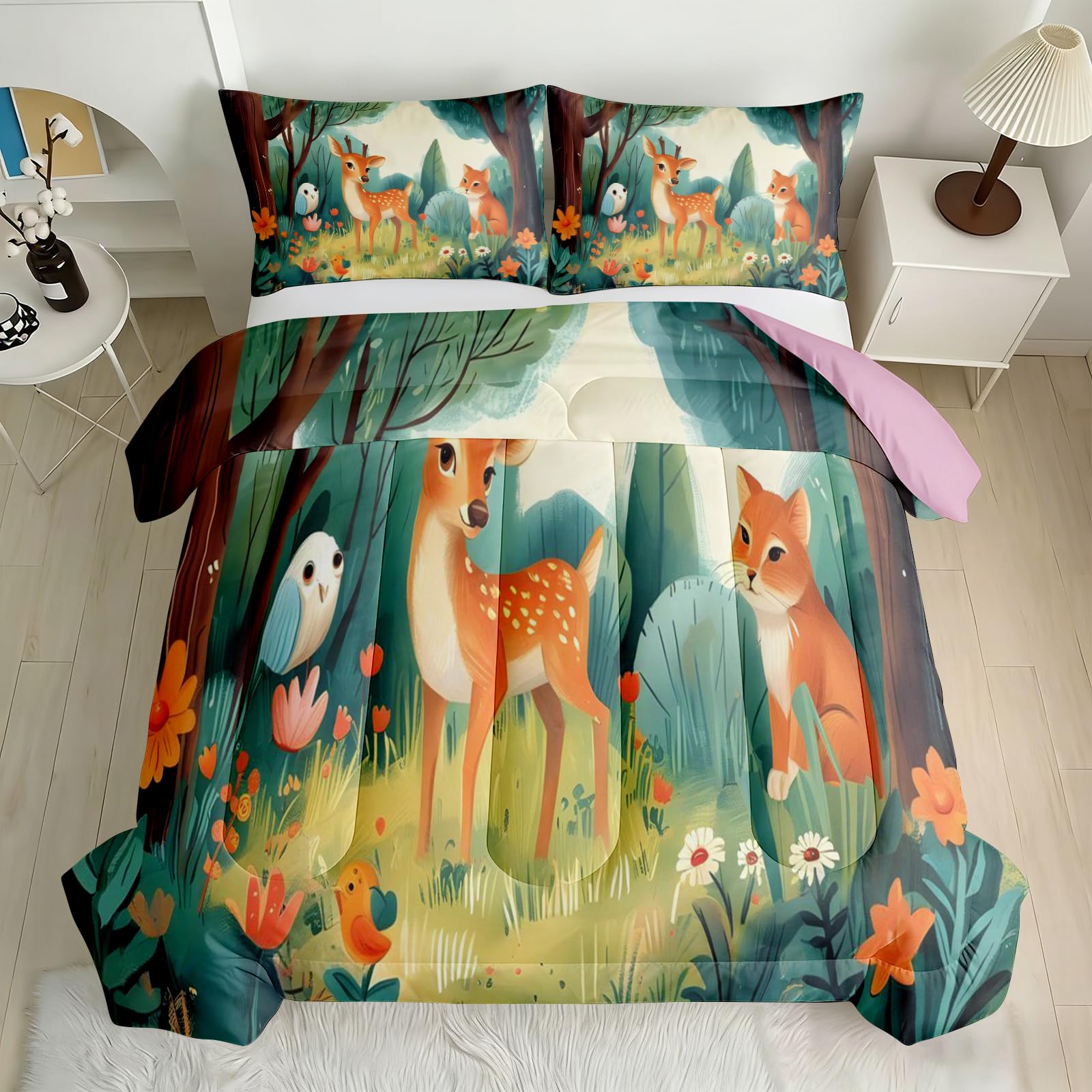 Generisch Waldtier Safari Bettdecke ohne Bezug 155x220 Sommerdecke Leicht