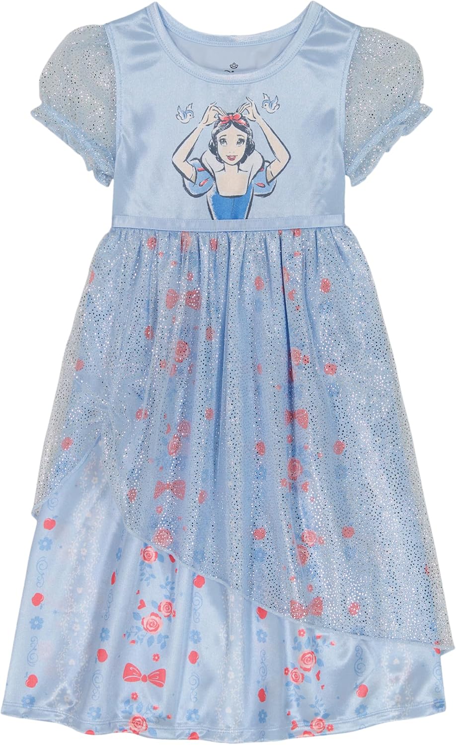 Disney Girls' Princess Dress Nightgown, Fantasy Gown, Soft & Cute Pajamas for Kids