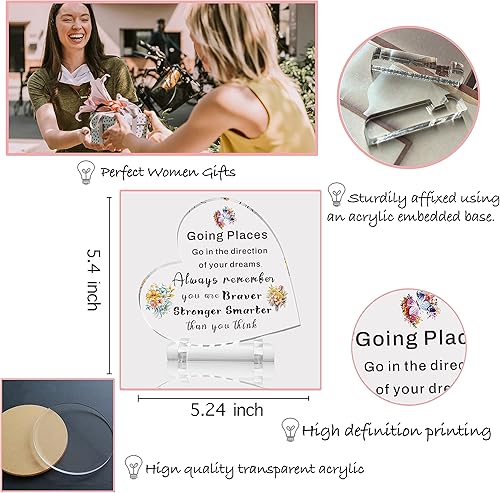 Miniatura 5 de Regalos inspiradores para mujeres, regalo de graduación, universidad, universidad, escuela secundaria, recuerdo de graduado para estudiantes,