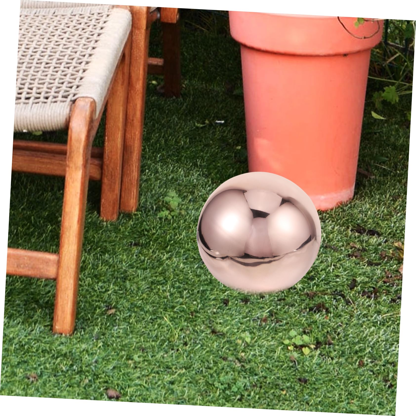 ibasenice Spiegelkugel aus Edelstahl für Außenbereich Reflektierende Gartenkugeln mit Glänzender Oberfläche Handgefertigte Dekoration für Terrasse und Garten