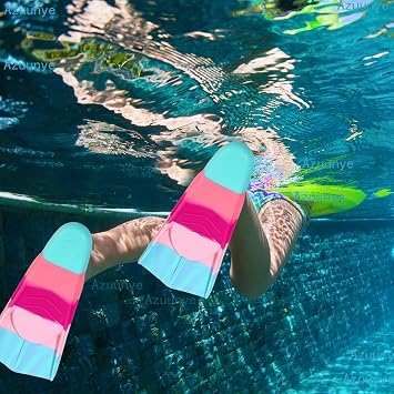 Kids Swim Fins Youth Short Blade Swimming Training Flippers