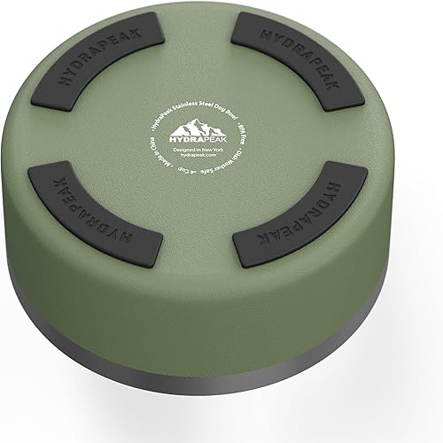 Miniatura 3 de Hydrapeak Cuenco para perro, acero inoxidable antideslizante, cuenco para agua para perros, cuencos de comida para perros, plato de tamaño grande,