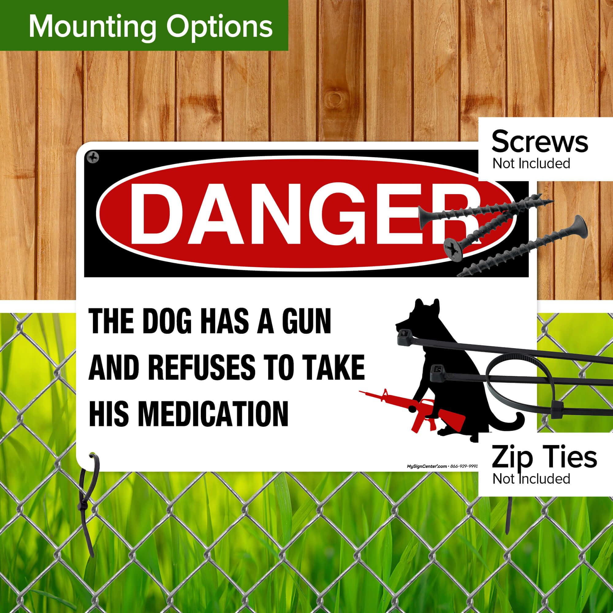 Amazon.com : Danger The Dog Has A Gun And Refuses To Take His