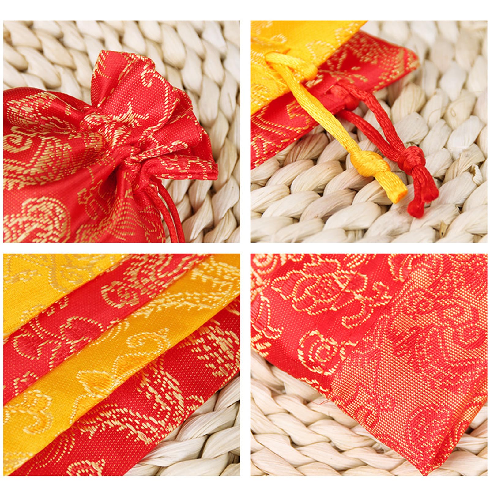 Baitaihem - Bolsa De Regalo De Brocado China Con Cordón, 14 Unidades 