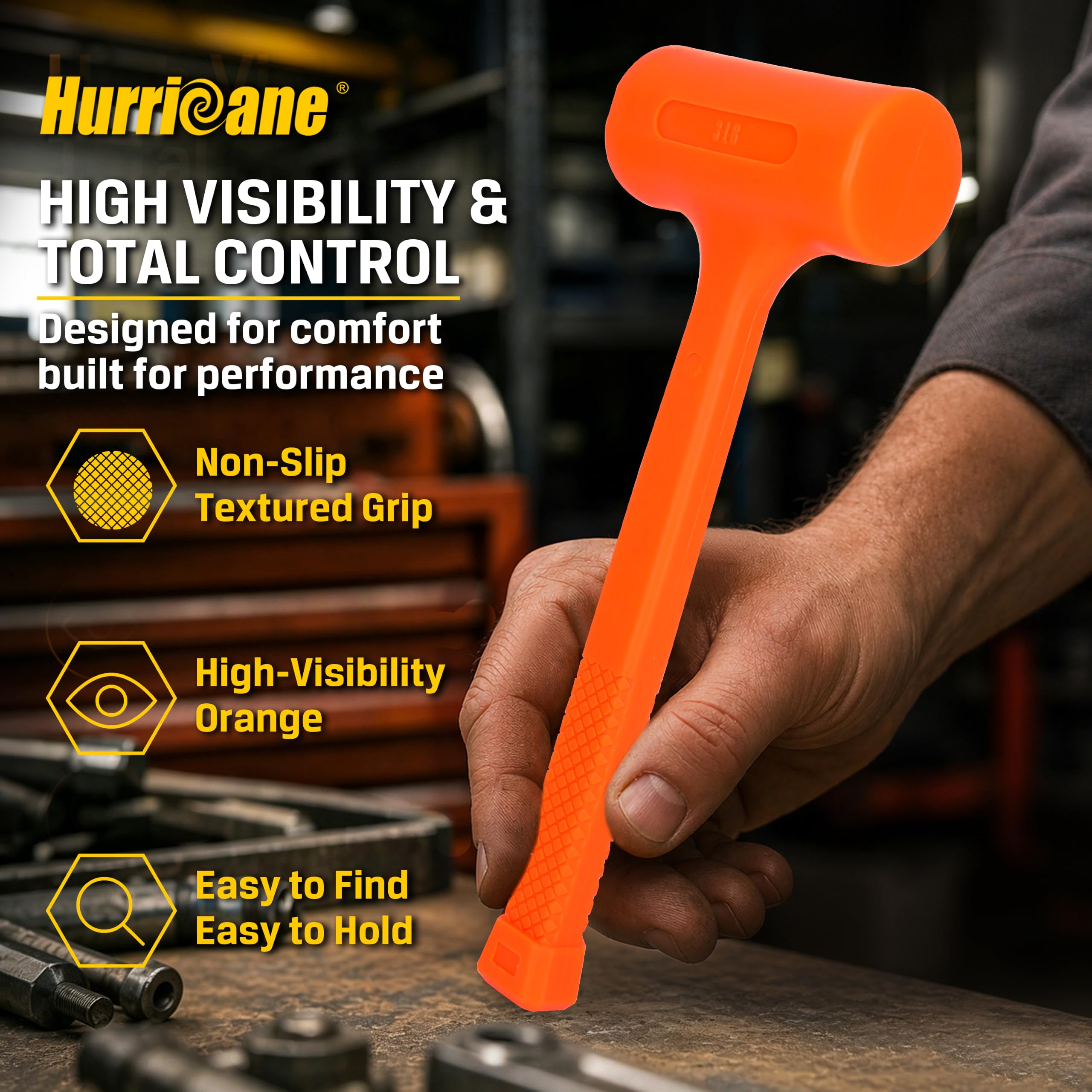 Hurricane 3-Piece Dead Blow Hammer Set -6 Hurricane 3-Piece Dead Blow Hammer Set -6