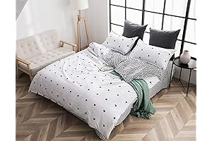 Luxurious Comfort: Geometric Heart Duvet Cover Set in King Size